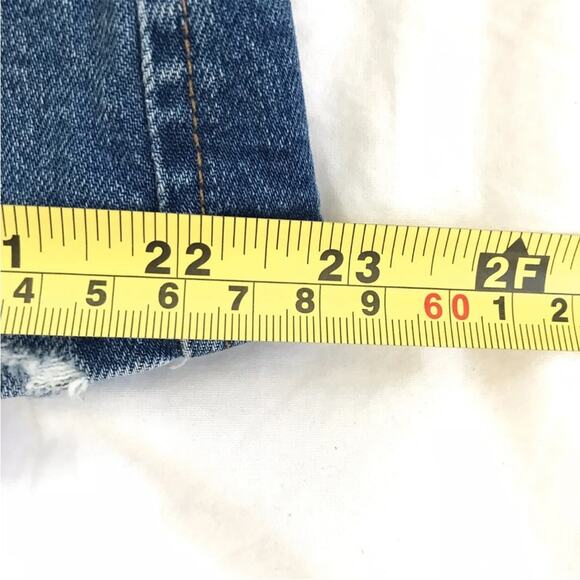 Madewell McCarren Pieced Two Tone Distressed Hem High Rise Denim Skirt - Picture 9 of 12